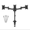 13-22" Triple Screen LCD Monitor Holder Desktop Clamping Full Rotation 3 Monitor TV Mount Arm view 1