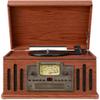 Crosley CR704B-PA Musician 3-Speed Turntable with Radio, CD/Cassette Player, Aux-in and Bluetooth, Paprika view 1