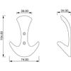 Alles im Griff 72697400 Tegua Clothes Hooks, Black view 2