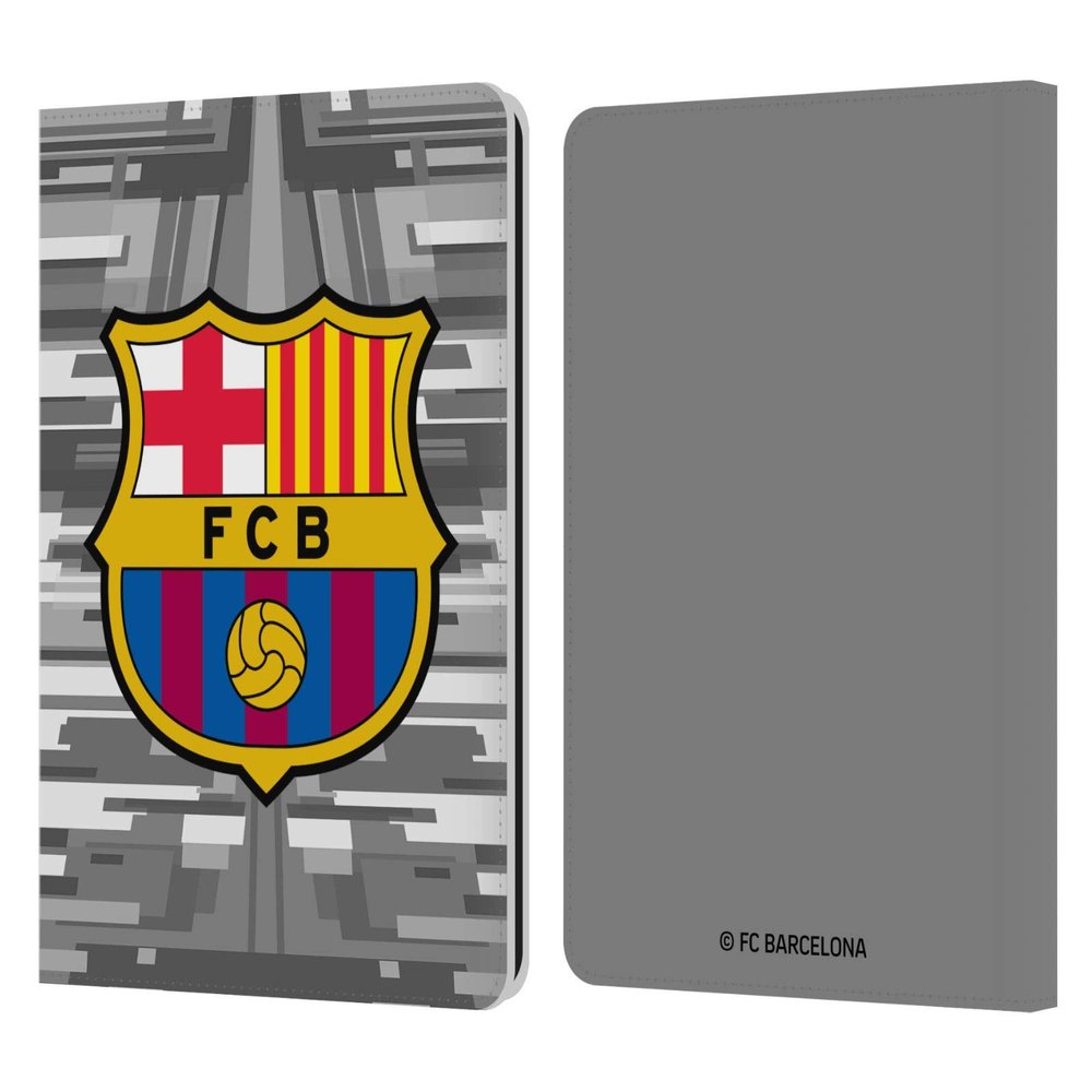 Head Case Designs Officially Licensed FC Barcelona Away Goalkeeper 2019/20 Crest Kit Leather Wallet Case Compatible with Kindle Paperwhite 1/2 / 3