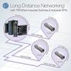 TRENDnet 16-Port Hardened Industrial Unmanaged Gigabit PoE+ DIN-Rail Switch; TI-PG162; 14 x Gigabit Ports; 2 x Gigabit SFP Slots; 32Gbps; IP30 Gigabit Network Ethernet Switch; Lifetime Protection view 2