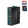 TRENDnet 16-Port Hardened Industrial Unmanaged Gigabit PoE+ DIN-Rail Switch; TI-PG162; 14 x Gigabit Ports; 2 x Gigabit SFP Slots; 32Gbps; IP30 Gigabit Network Ethernet Switch; Lifetime Protection view 3
