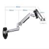 Aluminum Alloy Mechanical Spring Arm Wall Mount Laptop Holder Full Motion Laptop Mount Arm Monitor Holder Laptop Stand (Black) view 4