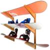 StoreYourBoard Timber Snowboard Wall Rack, Indoor Storage, Solid Natural Wood (3 Boards) view 1