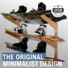 StoreYourBoard Timber Snowboard Wall Rack, Indoor Storage, Solid Natural Wood (3 Boards) view 2