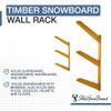 StoreYourBoard Timber Snowboard Wall Rack, Indoor Storage, Solid Natural Wood (3 Boards) view 3