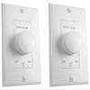Rockville VOL7035 White 35W 70V Wall Volume Control Zone Controller Box, 1-Gang Design for Commercial Audio, Restaurants, Offices, and Retail Sound Systems, 2-Piece view 1