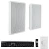 Rockville RCS80-1 70V Restaurant Amplifier with White RockSlim Speakers view 1