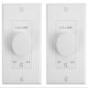 Rockville VOL70100 100 Watt 70V Wall Volume Control Zone Controller, White, 11-Step Rotary Dial, Euro-Block Terminal, Dust-Protected Circuit, for Commercial and Home Audio, 2-Piece view 1