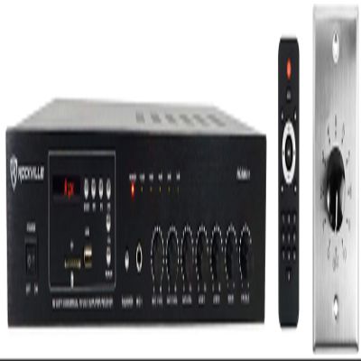 Rockville RCS80-1 Bundle: 60-Watt 70V Commercial Amplifier, VOL70100 100-Watt 70V Stainless Wall Volume Control Zone Controller, Bluetooth Receiver, for Restaurants and Offices, 2-Items