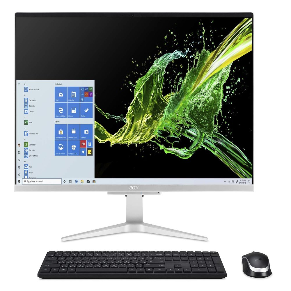 acer Aspire C27-962-UR11 AIO Desktop, 27" Full HD Display, 10th Gen Intel Core i5-1035G1, NVIDIA GeForce, MX130, 12GB DDR4, 512GB SSD, 802.11ac WiFi, Wireless Keyboard and Mouse, Windows 10 Home