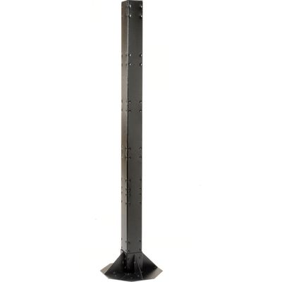 81"H Floor Mount Orbit Steel Post - Black