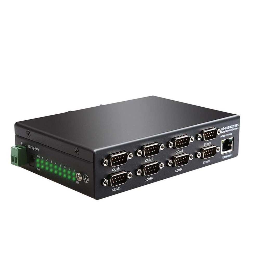 diewu 8 Ports RS232 RS485 RS422 to Ethernet TCP/IP Converter Multiple Serial Device Server Switch Modbus Gateway