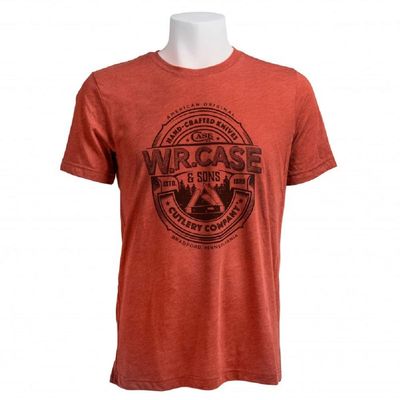 CASE XX Red Coral Small T-Shirt Black Stockman Graphic