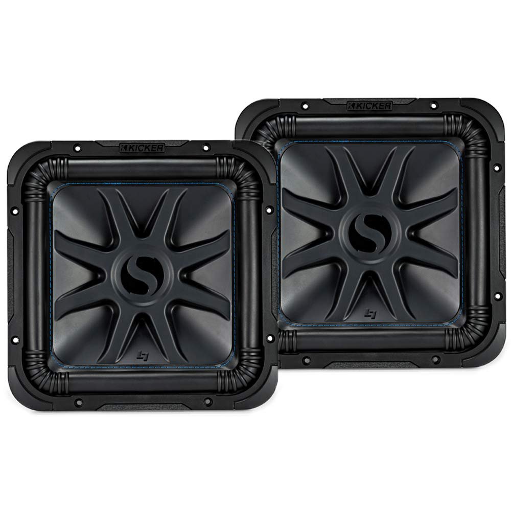 Kicker 44L7S124 Car Audio Solo-Baric 12 Subwoofer Square L7 Dual 4 Ohm Sub Pair (Renewed)