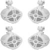 Rockville (4) RWB70W White 6.5" 250w Marine Wakeboard 360 Swivel Tower Speakers view 1