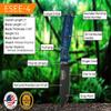 ESEE-4 Fixed Blade Knife with Sheath, 1095 Carbon Steel, Outdoor Knife with 3D Contoured Handle, Made in USA, (Black Blade, Blue/Black G10 3D Handle) view 2