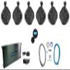 Rockville (6) RWB90B Black 8" Marine Wakeboard Swivel Speakers+Amp+Receiver view 1