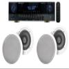 Rockville Bluetooth Amplifier+(4) 8" Ceiling Speakers for Restaurant/Bar/Cafe view 1
