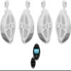 Rockville (4) RWB90W White 8" Marine Wakeboard Swivel Tower Speakers+Receiver view 1