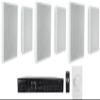 Rockville RCS80-1 Bundle: 60W 70V Commercial/Restaurant Amplifier/Bluetooth Receiver, (6) RockSlim 70W White 5.25" 70V Wall Speakers, VOL70100 100W Wall Volume Controller, 8-Items view 1