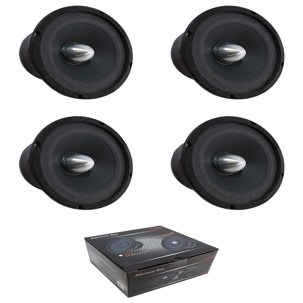 4 x 6.5 Midrange Bullet Speaker 1200W 8 Ohm Pro Car Audio American Bass SQ-6B
