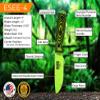 ESEE-4 1095 Carbon Steel, Black Sheath (Venom Green Blade, Neon Green/Black G10 3D Handle) view 2