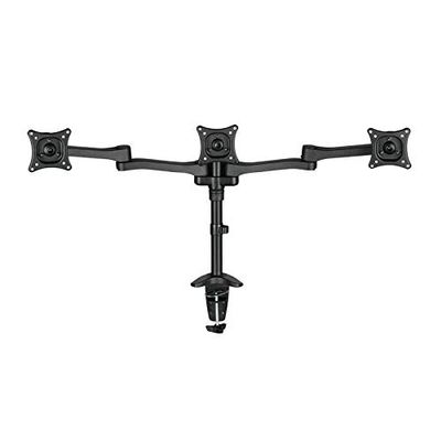 13-27" Triple Screen LCD Monitor Holder Desktop Clamping Full Rotation 3 Monitor TV Mount Arm
