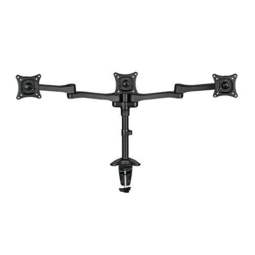 13-27" Triple Screen LCD Monitor Holder Desktop Clamping Full Rotation 3 Monitor TV Mount Arm