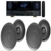 Rockville SINGMIX 5 Bluetooth Home Receiver Amp+(4) 8" Black Ceiling Speakers view 1
