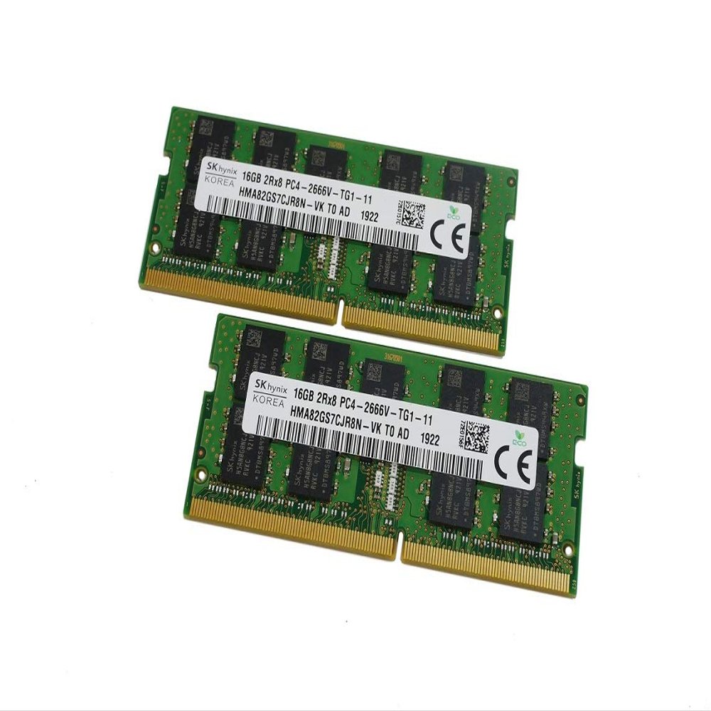 New OEM HMA82GS7CJR8N-VK 32GB (2X16GB) PC4-21300 DDR4-2666MHz ECC Unbuffered CL19 260-Pin SoDimm 1.2V Dual Rank Memory Module