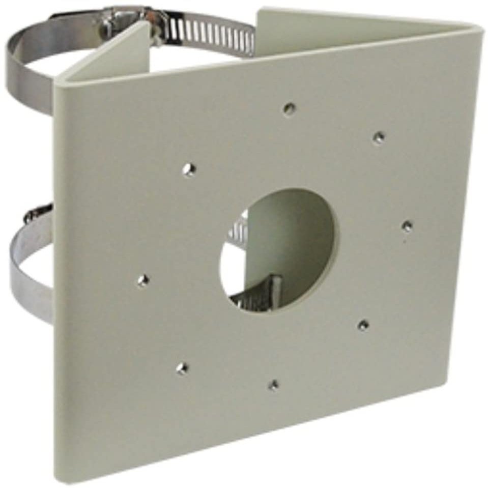 ACTi PMAX-0518 Pole Mount, White for use with A44, A45, A46, A48, A413 and A421 Zoom Bullet Cameras; Supported Pole Range 2" ~ 3"