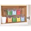 iDesign XL Tea Bag Organizer for Counter, 4-Section Clear Stackable Tea Storage Drawer for Cabinet view 4