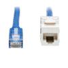 Tripp Lite Cat6 Keystone Jack Cable Assembly, Unshielded Ethernet Extension Network Cable, PoE+, RJ45 M/F, 18 in, Blue (N237-F18N-WHSH) view 3