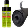 Polymat 10ft x 45" Grey Charcoal Felt Fabric Carpet +3 CANS 777 Spray Glue, Extremely Durable; Stands up to Heavy use Latex Backed Easy to Cut, fit, and Mold to Desired Shape or Size view 1