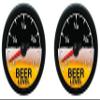 2-PCS Beer Level Warning Stickers  Funny Beer Cooler Decal for Fridge, Bar, Man Cave, 3.5" Vinyl Waterproof Alcohol Stickers for Adults, Brewery, Party, Booze Sticker view 2