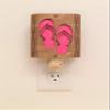 Flip Flops Night Light, Vermont Lamps Night Light, Hand Made, Wooden, Pink Flip Flops, Ideal for Bedroom, Hallway, Baby's Room, Bathroom, Nursery, Long Lasting LED Bulb view 1