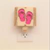 Flip Flops Night Light, Vermont Lamps Night Light, Hand Made, Wooden, Pink Flip Flops, Ideal for Bedroom, Hallway, Baby's Room, Bathroom, Nursery, Long Lasting LED Bulb view 2