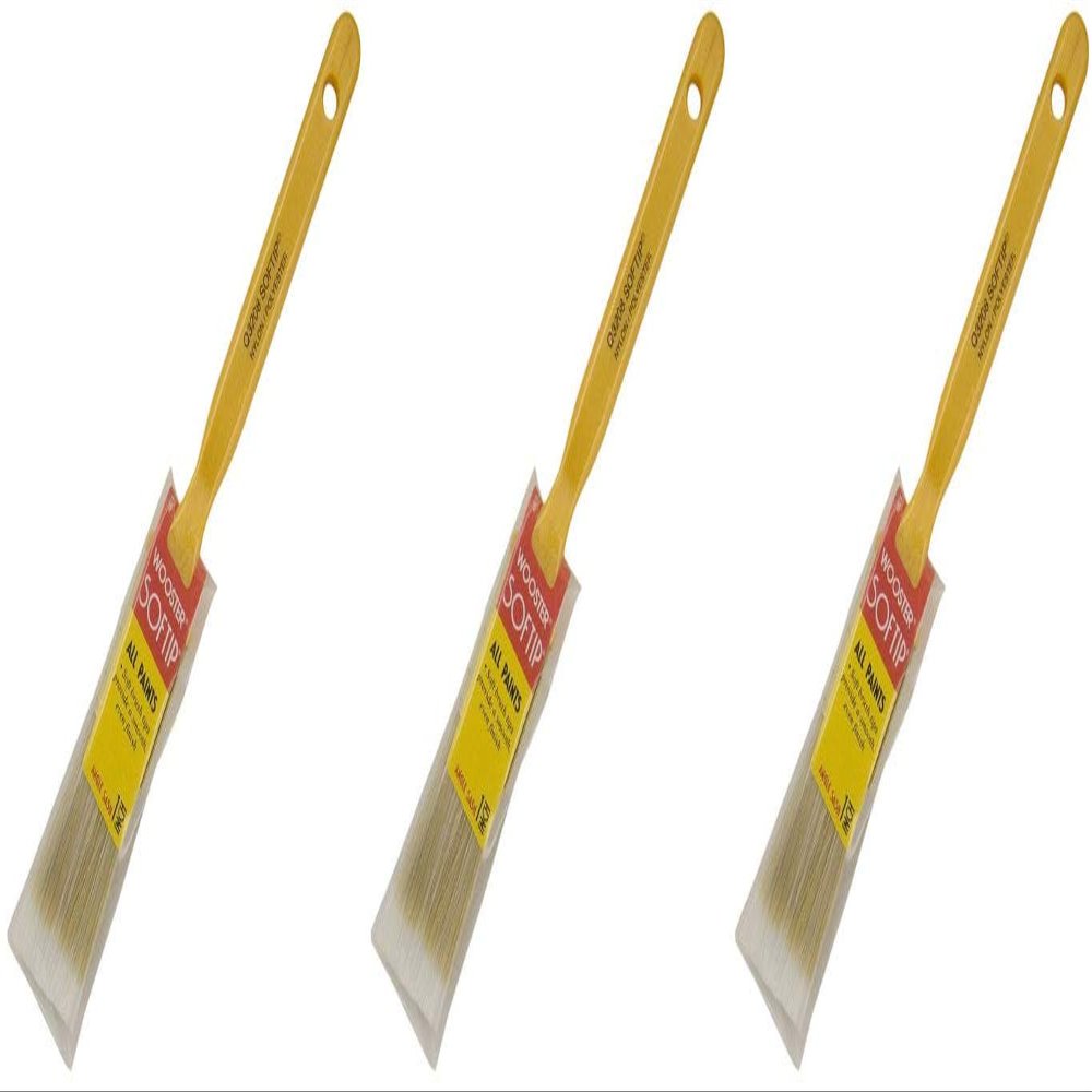 Wooster Brush Q3208-1 Softip Angle Sash Paintbrush, 1-Inch 3 Pack
