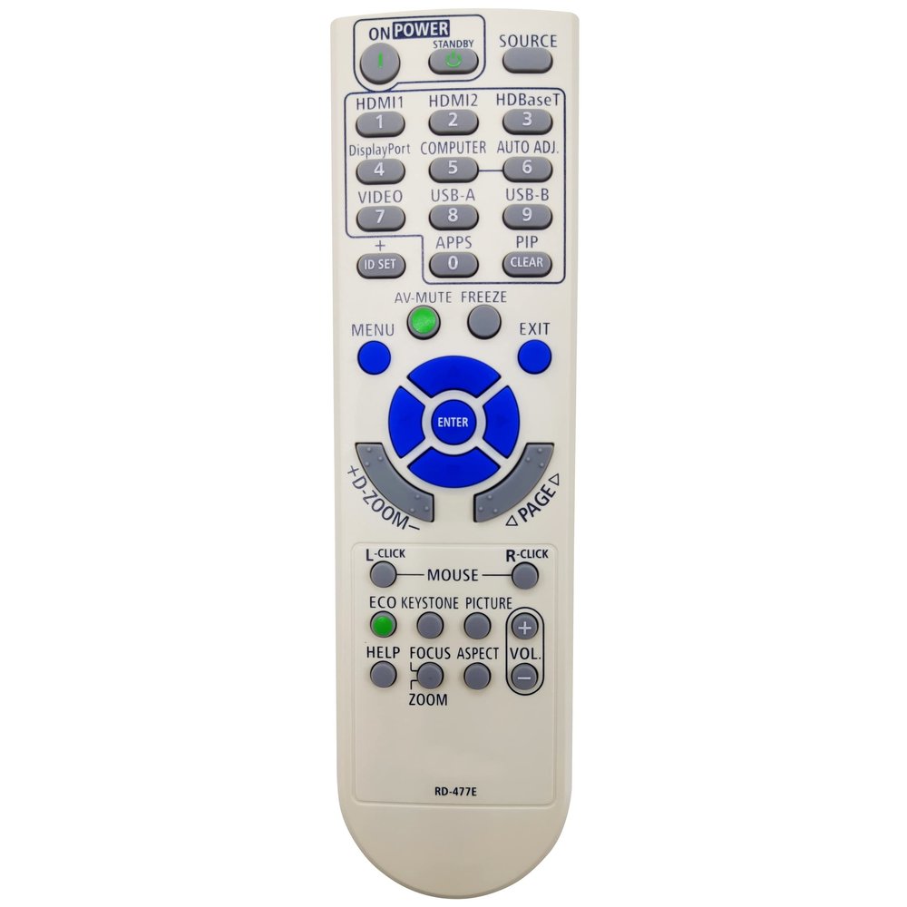 INTECHING 7N901171/ RMT-PJ39 Projector Remote Control for NEC NP-MC372X, NP-MC382W, NP-ME372W, NP-ME382U, NP-ME402X, NP-P525UL, NP-P525WL, NP-P605UL, NP-PE455UL, NP-PE455WL