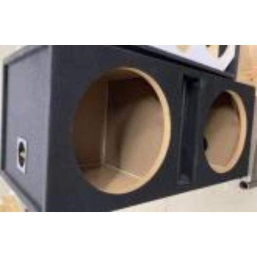 DEEJAY LED Two 12-in Woofers Empty Bass Speaker Enclosure w/Center Tuned Port - BASS12DUALVENTED