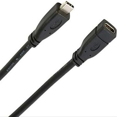 3FT USB Type C Extension Cable Wire Cord Port Extender Saver, Male to Female Compatible with Nintendo Switch, Dell, Newest Android Devices or PC, MacBook & More