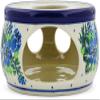 Polmedia Polish Pottery Heater - Wildflower Wreath Pattern Handmade in Boleslawiec Poland by Ceramika Artystyczna + Certificate of Authenticity view 3