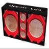 DEEJAY LED Two 10-in Woofers Plus Three Tweeters RED Empty Chuchera Speaker Enclosure - D10T3RED view 1