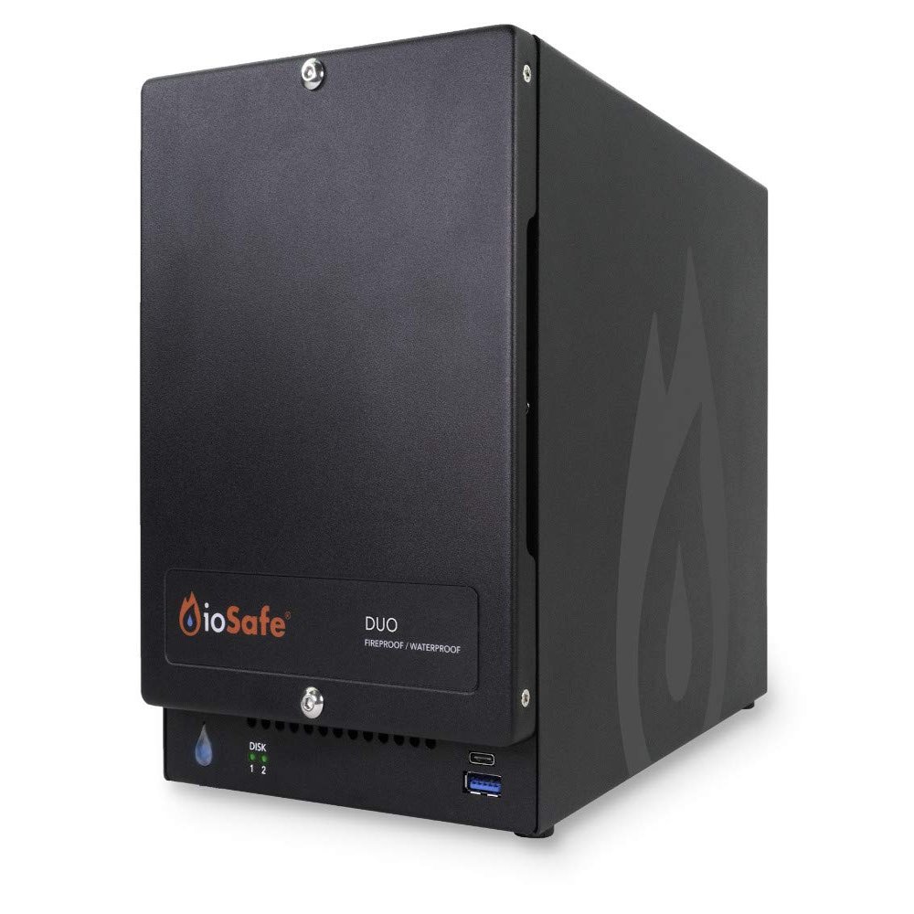 ioSafe Duo RAID 1 USB 3.2 Fireproof/Waterproof Desktop Hard Drive (16TB (2x8TB))