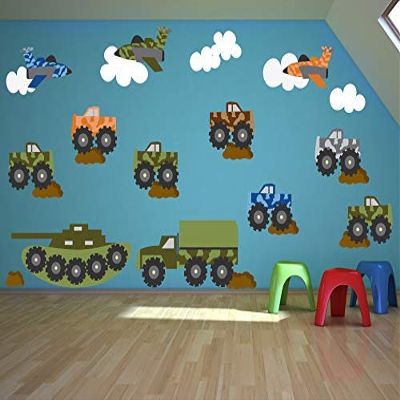 Army Truck Decal, Army Truck Wall Sticker, Decal, Transportation Decal