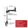 13"-24" LCD Screen Desktop TV Mount Monitor Holder Stainless Steel Rotary Lifting Retractable Table Clamping Mount (LC101-40) view 2