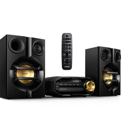 PHILIPS FX10 Bluetooth Stereo System for Home with CD Player , MP3, USB, FM Radio, Bass Reflex Speaker, 230 W, Remote Control Included