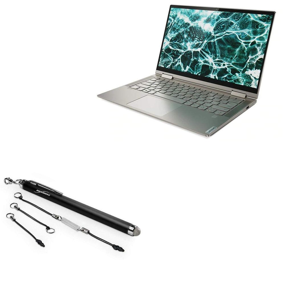 BoxWave Stylus Pen Compatible with Lenovo Yoga C740 (14 in) - EverTouch Capacitive Stylus, Fiber Tip Capacitive Stylus Pen - Jet Black