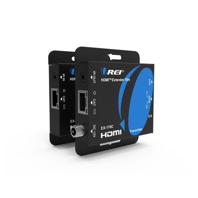 OREI 4K HDMI over Ethernet Extender Over CAT5/CAT6/CAT7, with IR Upto 164 Feet - Loop Out - 4K @ 30Hz 1080P Full HD Signal Distribution (EX-170C)